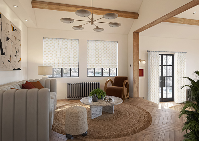 Huaraz Velvet, Beige - Roman Blind - Image 6